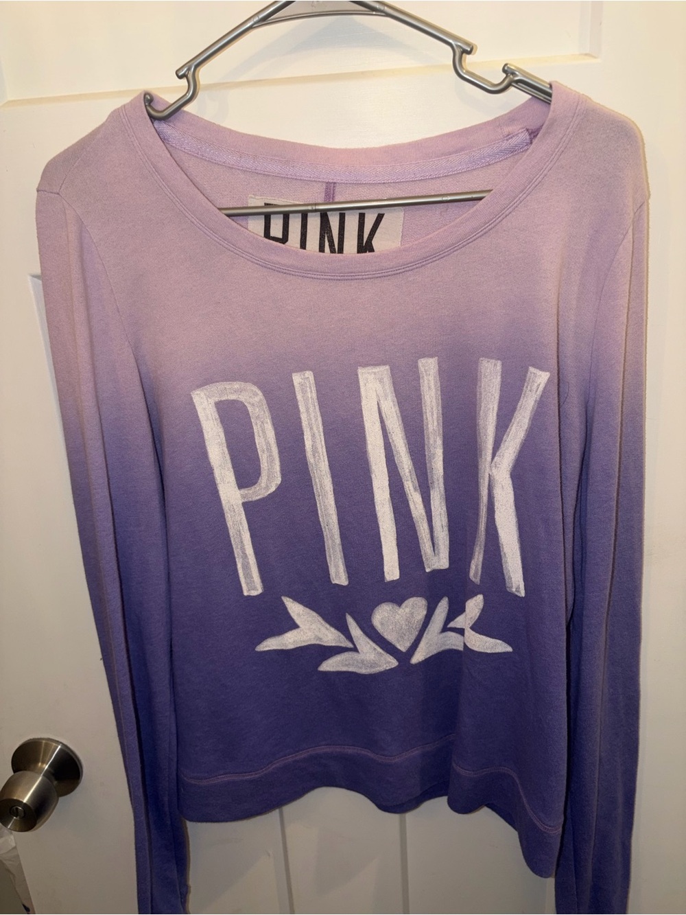 Victoria's Secret PINK Lavender to Purple Ombre Sweatshirt